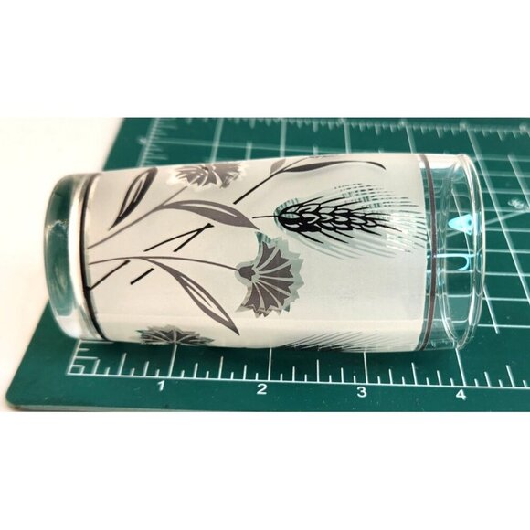 Libbey Silver Wheat Frosted 4 Oz Juice Glass  USA Vintage Design Glassware Colle - Picture 2 of 7